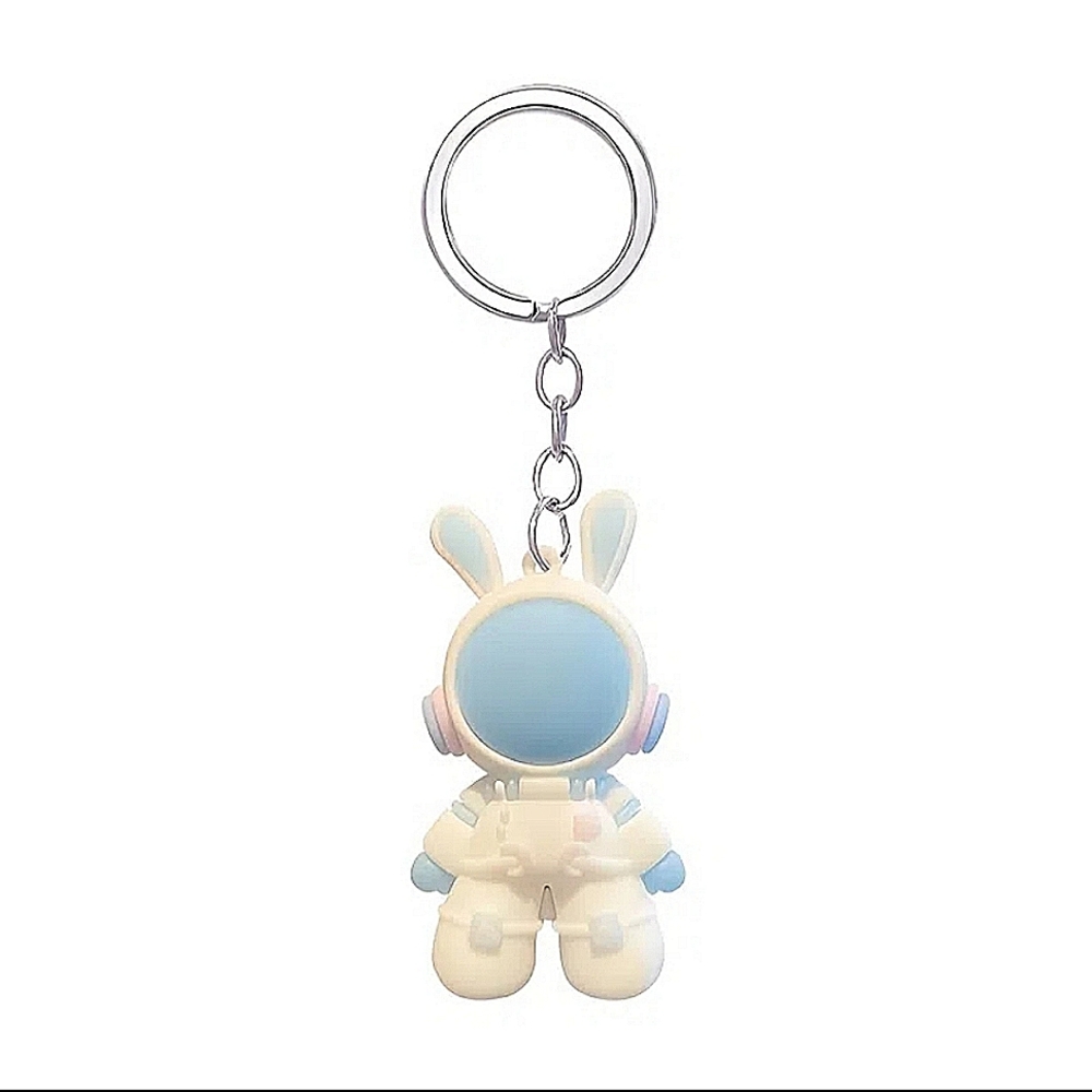 Space Rabbit Rubber Keychain. - Picture 2 of 2